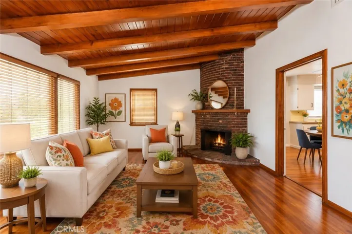 Living room Digitally enhanced photo through AI