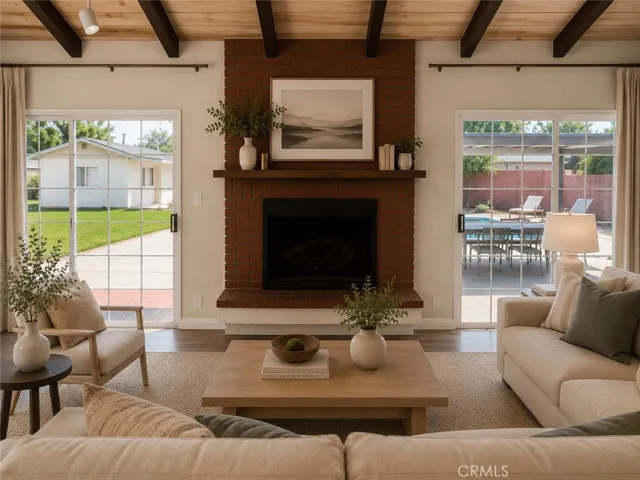 Virtually Staged Living Room
