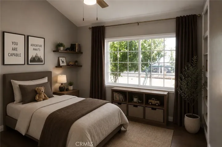 Virtually staged Bedroom #1