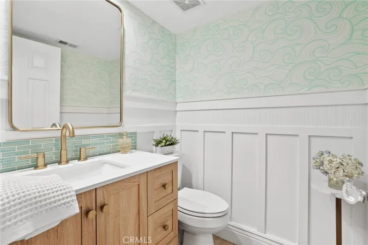 First floor powder room