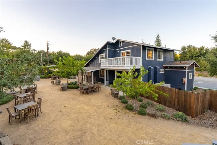 View of back patio tasting area