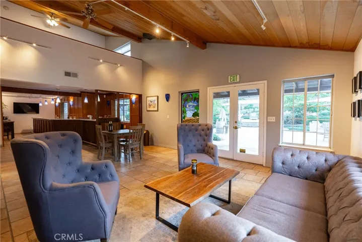 Seating areas in Tasting Room
