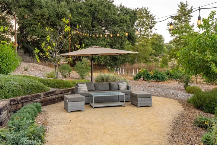 Quiet back yard tasting area