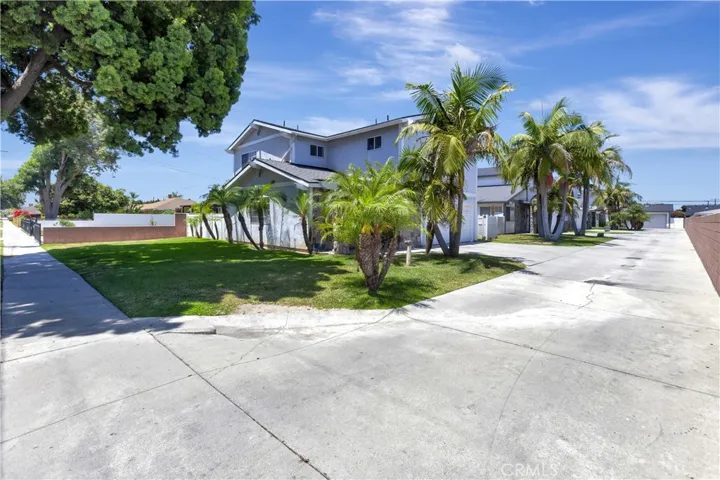 Front of long driveway to each individual residence.