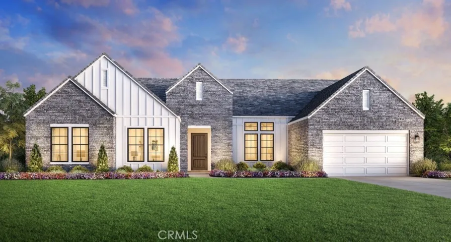 Front Elevation: Astra Modern Farmhouse - Bella Terra Collection at Tesoro - Photo of artist rendering - Not actual home for sale - Home is still under construction