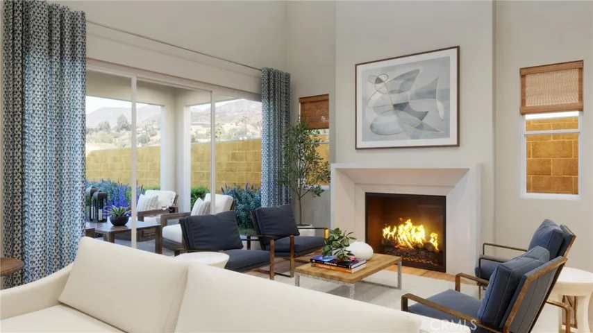 Virtual Sitting Area with Fireplace