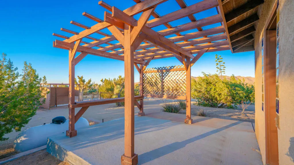 Side patio off one of the guest rooms