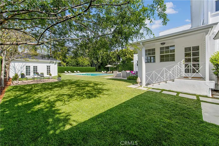 View of backyard and detached Guest House