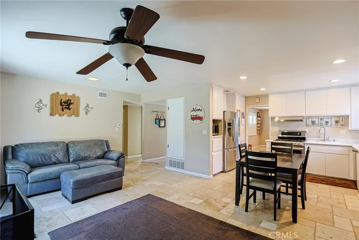 Open Floor Plan of  Family Room and Kitchen