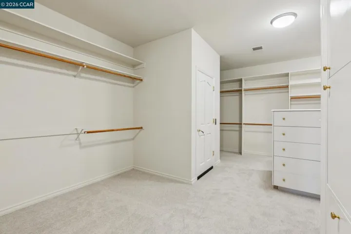 primary suite walk-in closet