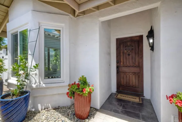 Spanish colonial hardwood entrance
