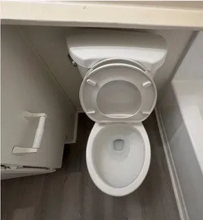toilet in master bathroom