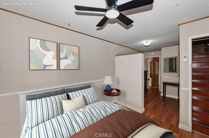 Virtually staged downstairs bedroom