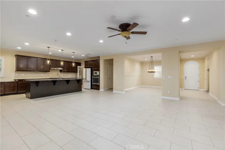 View from Fireplace to Kitchen, Entry