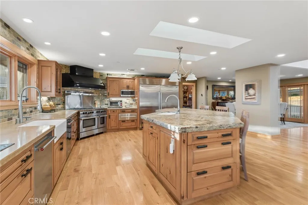 wood cabinets in kitchen
