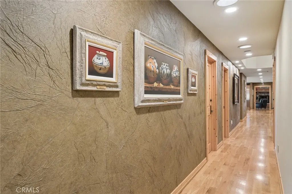 hallway with textured walls