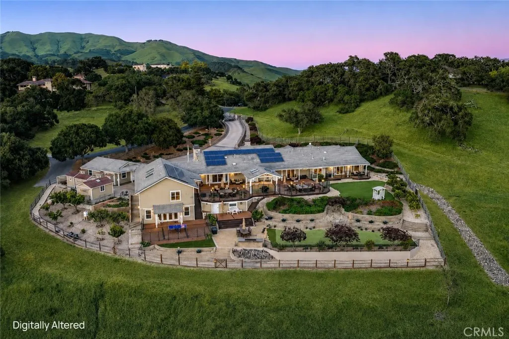 Backyard of property digitally altered for green hill side