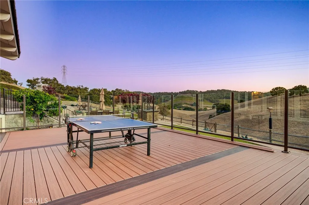 game room or fitness room deck