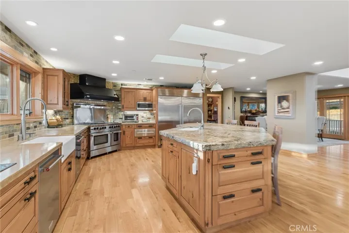 wood cabinets in kitchen