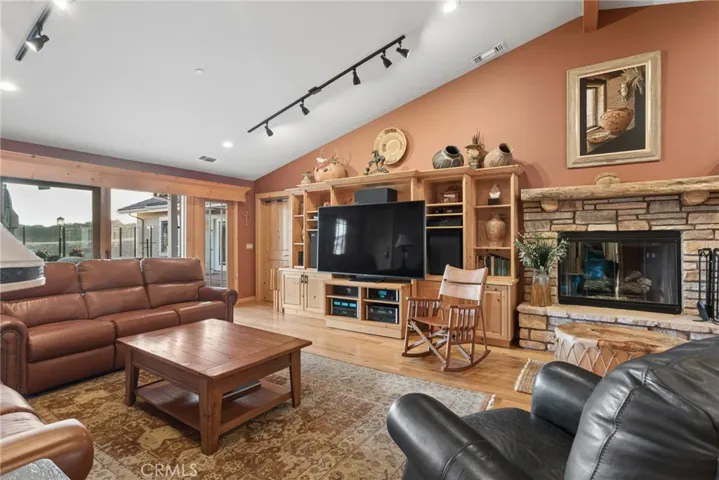 family room with movie theater setting