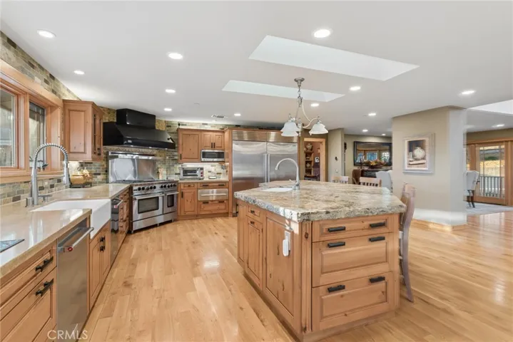wood cabinets in kitchen