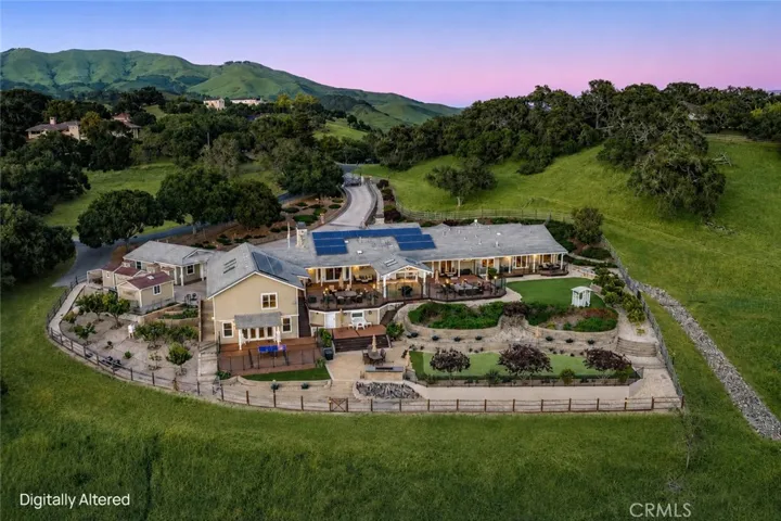 Backyard of property digitally altered for green hill side