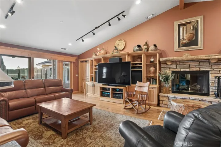 family room with movie theater setting