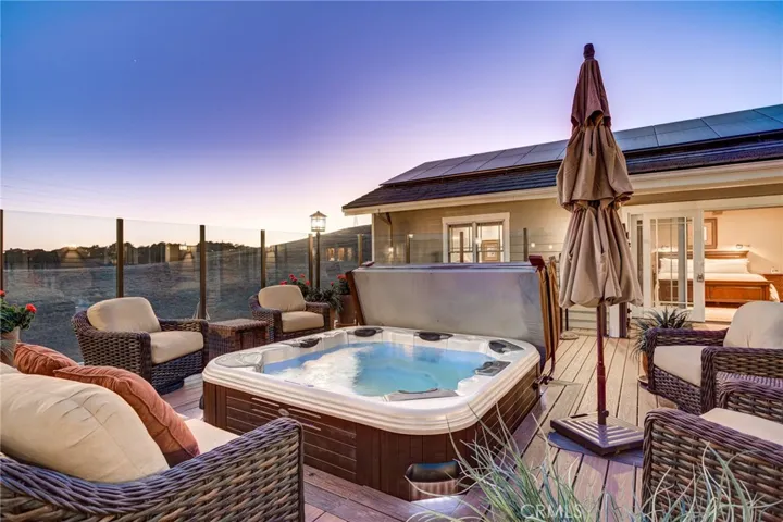 hot tup spa built into deck
