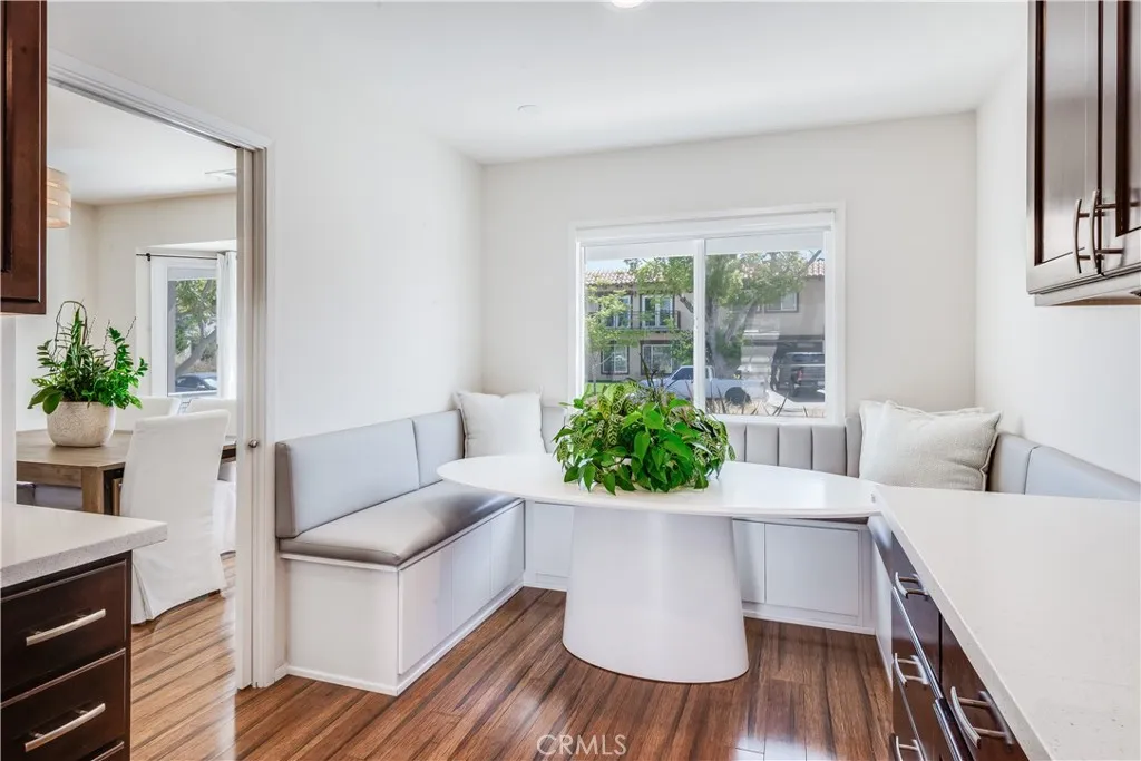 Fabulous banquette seating area with beautiful views
