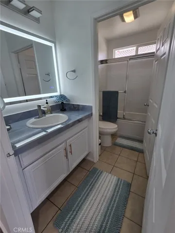 Restroom upstairs with shower.