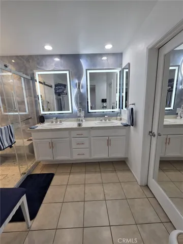 Master bathroom with double sinks