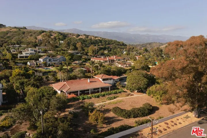 Aerial Toward Mountains