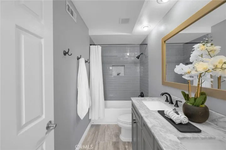 Primary bath, also updated with all the gorgeous details.