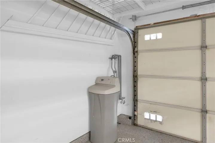 Water softener option in garage.