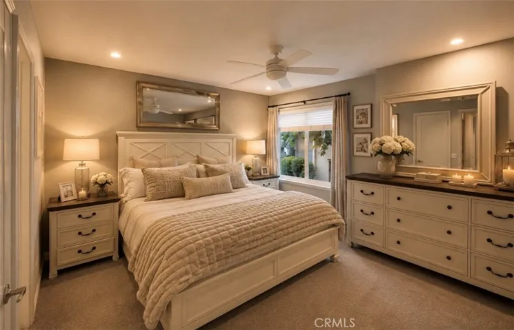 AI enhanced photo - Master bedroom