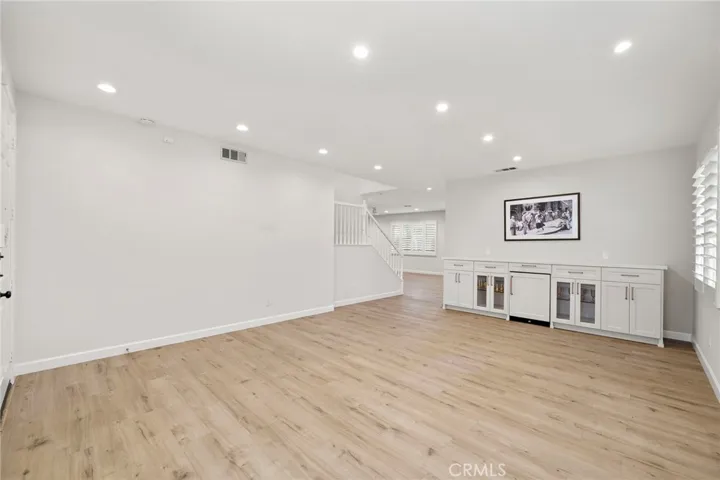 Living room and dining room