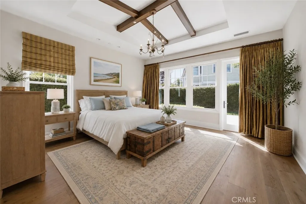 Primary Bedroom digitally altered and staged to show decorating potential