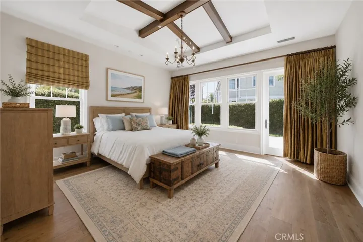 Primary Bedroom digitally altered and staged to show decorating potential