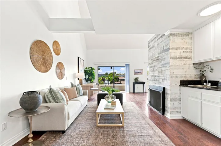 Living room with wet bar