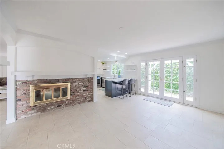 living room with fireplace