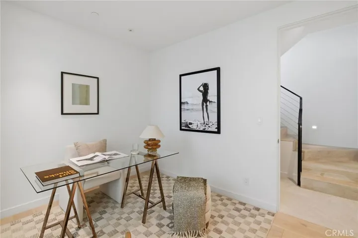 3rd bedroom staged as office