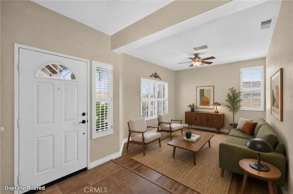 Den/Office, virtually staged