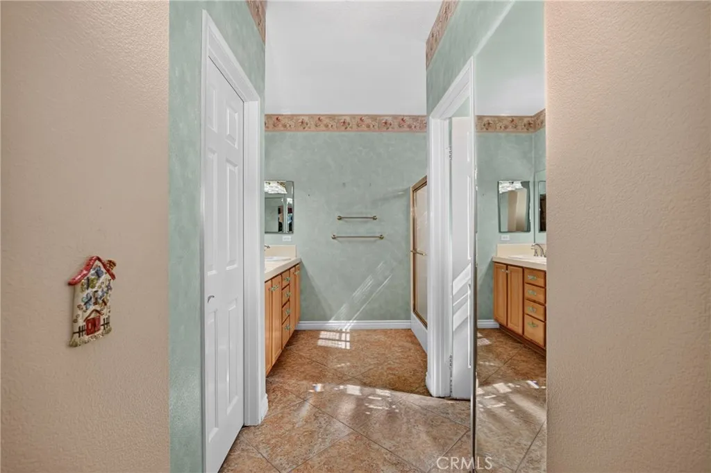 Looking into the primary bathroom