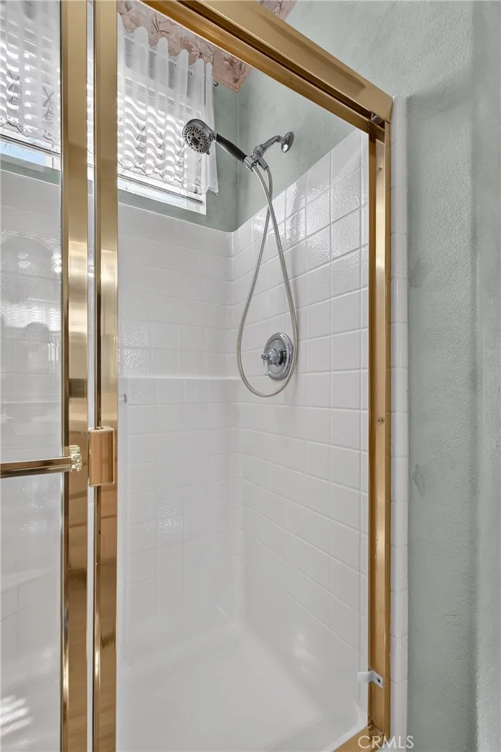 Shower in the primary bathroom