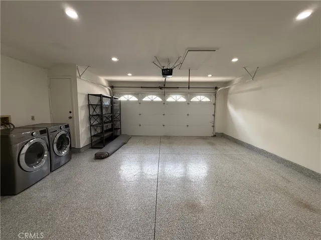 finished two car attached garage.