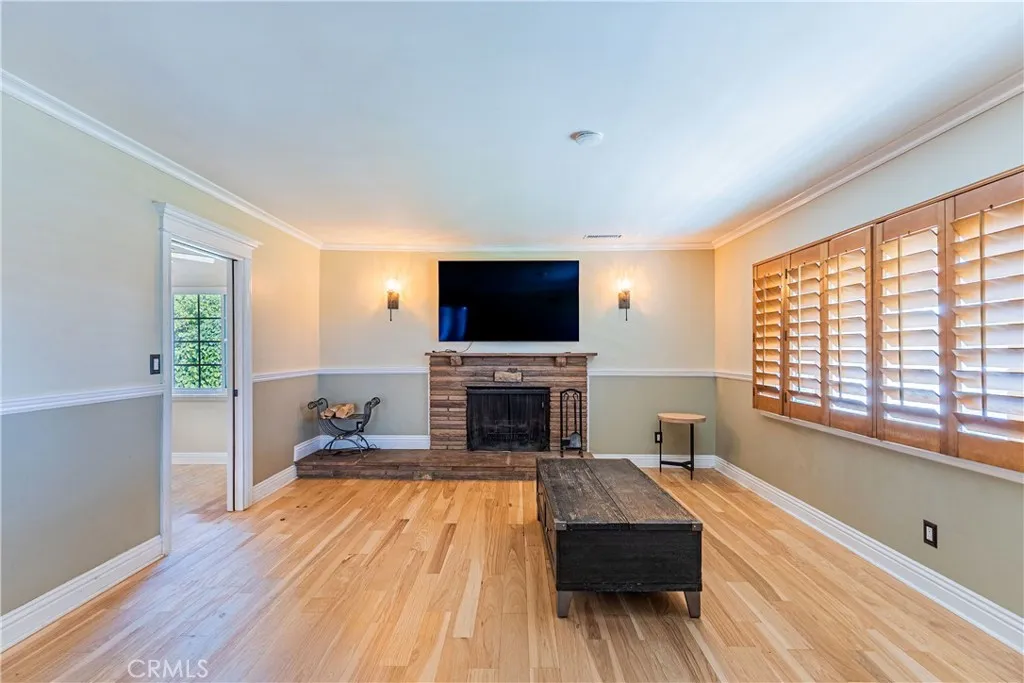 Living room fireplace