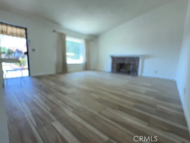 Living room with cozy fireplace