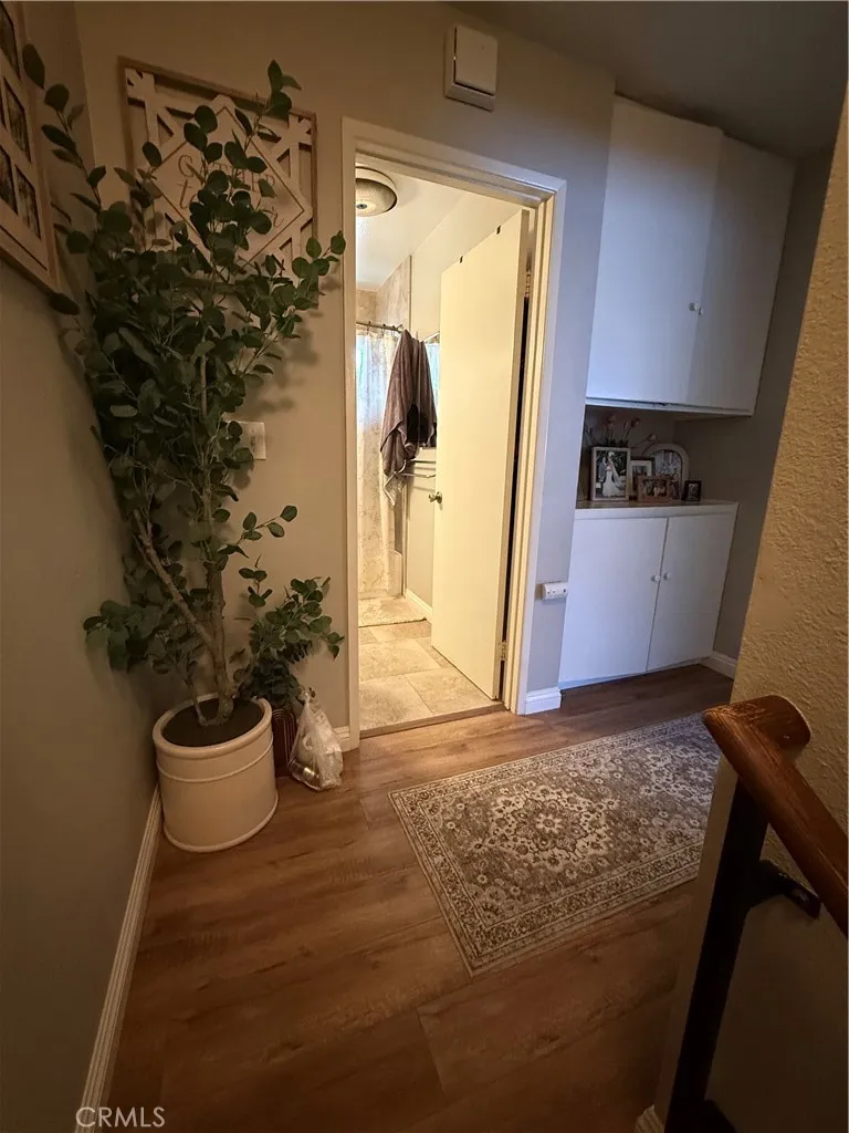 Top of the stairs landing/linen cabinet