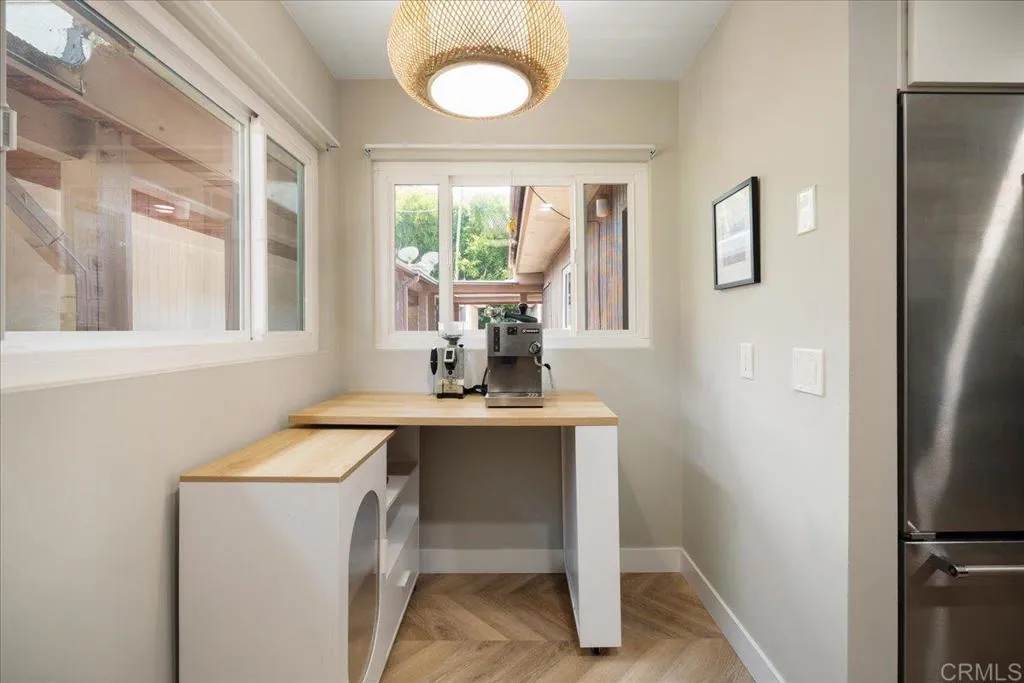 in kitchen alcove