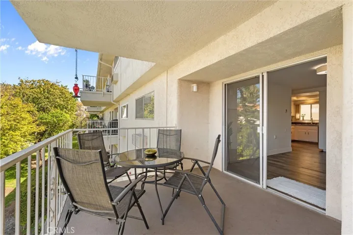Private balcony with access from the living area
